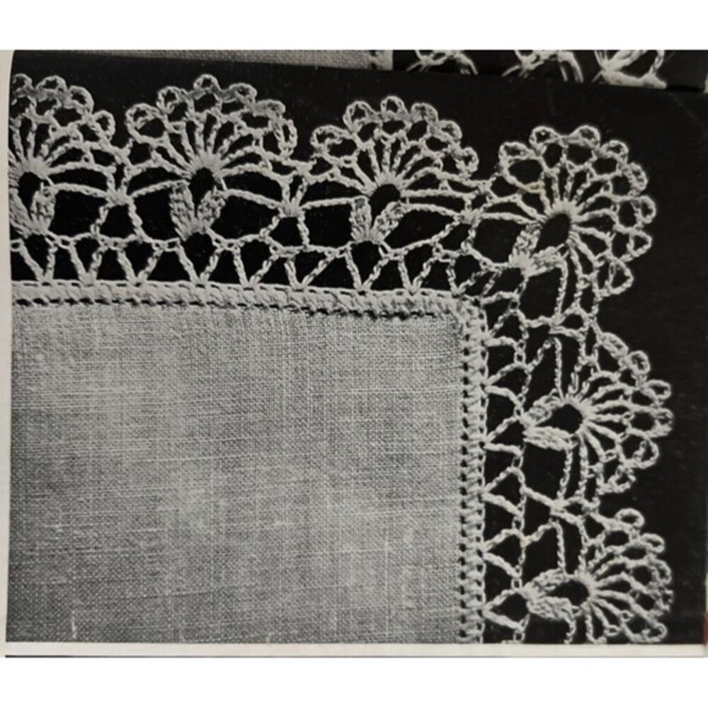 Vintage 1948 Handkerchief Edgings Tatting Crochet Pattern #6109 Lace Doily Trim